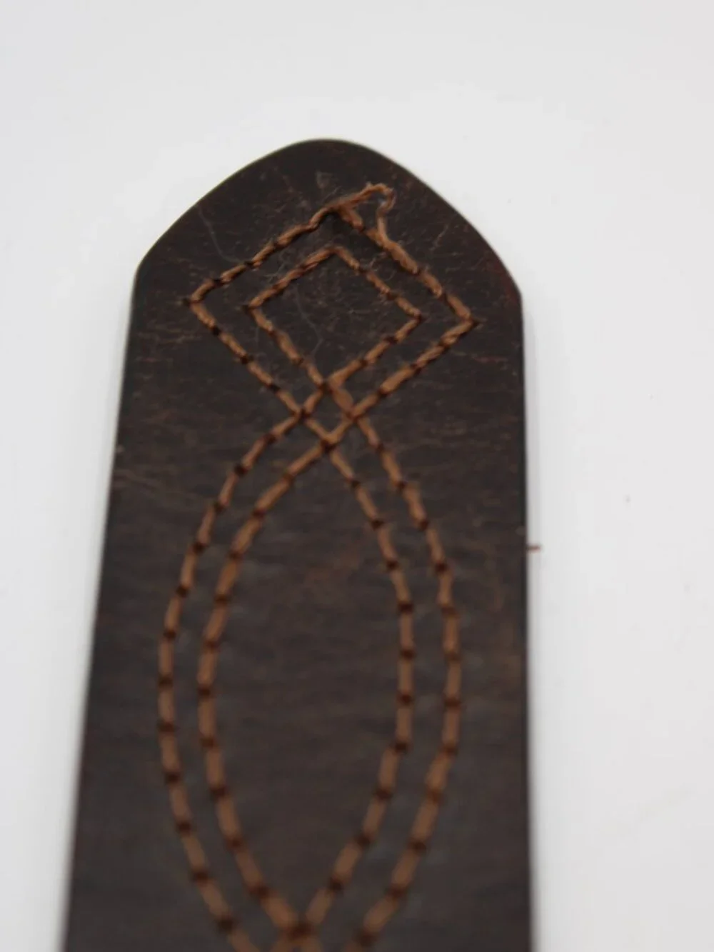 Wrangler Brown Leather Work Belt Mens Size 40 Cowboy Stitching Design 1.5